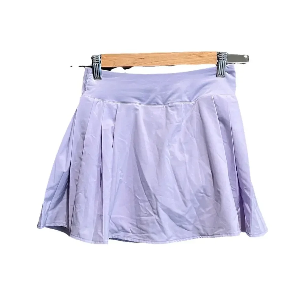Lululemon Lilac Side Pleat High Rise Women's‎ Activewear Skirt Skort Size 2